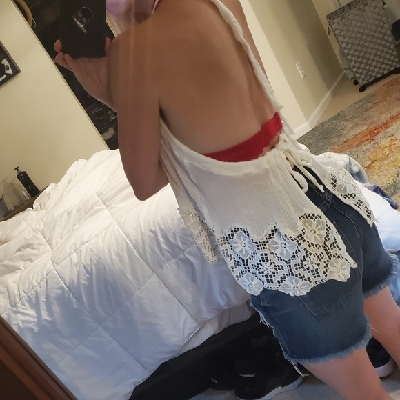 FP Halter lace halter top, open back LNC - Picture 1 of 9